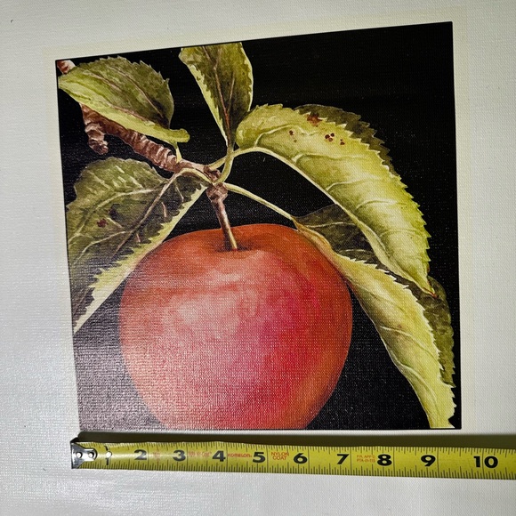 Printed art on loose unstretched Canvas Red Apple Vintage Style Craft - Picture 3 of 5
